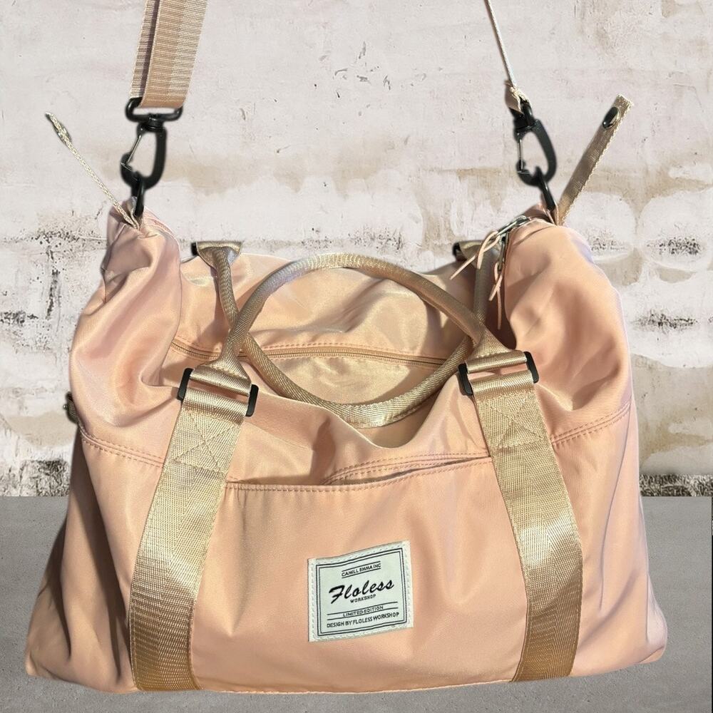 Floless Workshop Light Pink Weekender, Travel, or Gym Bag in EUC